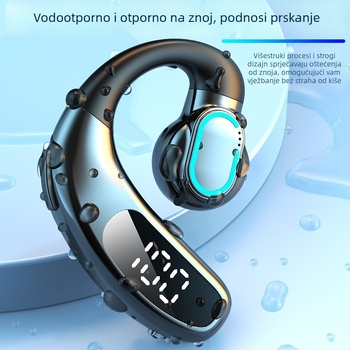 F80 Bežične Bluetooth slušalice s kukom za uho, zračna provodljivost, jedno uho, digitalni zaslon