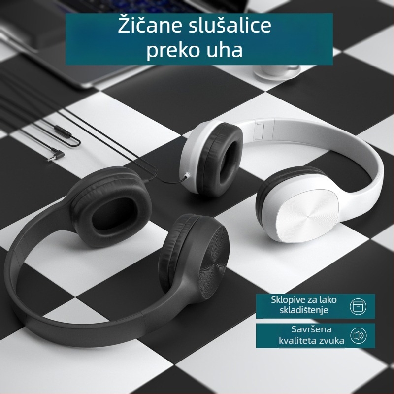 GUIDERAY/Jia Tianyu 891 žičane slušalice preko glave, stereo, sklopive, s mikrofonom, za glazbu i učenje klavira