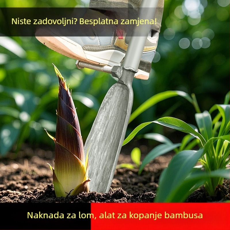 Lopata od manganskog čelika za kopanje stabala, kompaktna Luoyang lopata, profesionalni alat za kopanje korijena i tla u poljoprivredi.