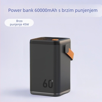 Power banka 60 000 mAh, PD3.0 brzo punjenje, velik kapacitet, sigurnosni certifikat za kampiranje i nužno napajanje