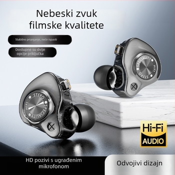 In-ear slušalice s jakim basom, odvojivi kabel 3,5 mm, žični gaming headset Type-C