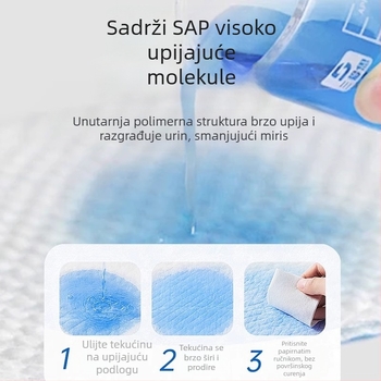 Podloge za mokrenje za pse, dezodorirajuće i apsorbirajuće, jednokratne