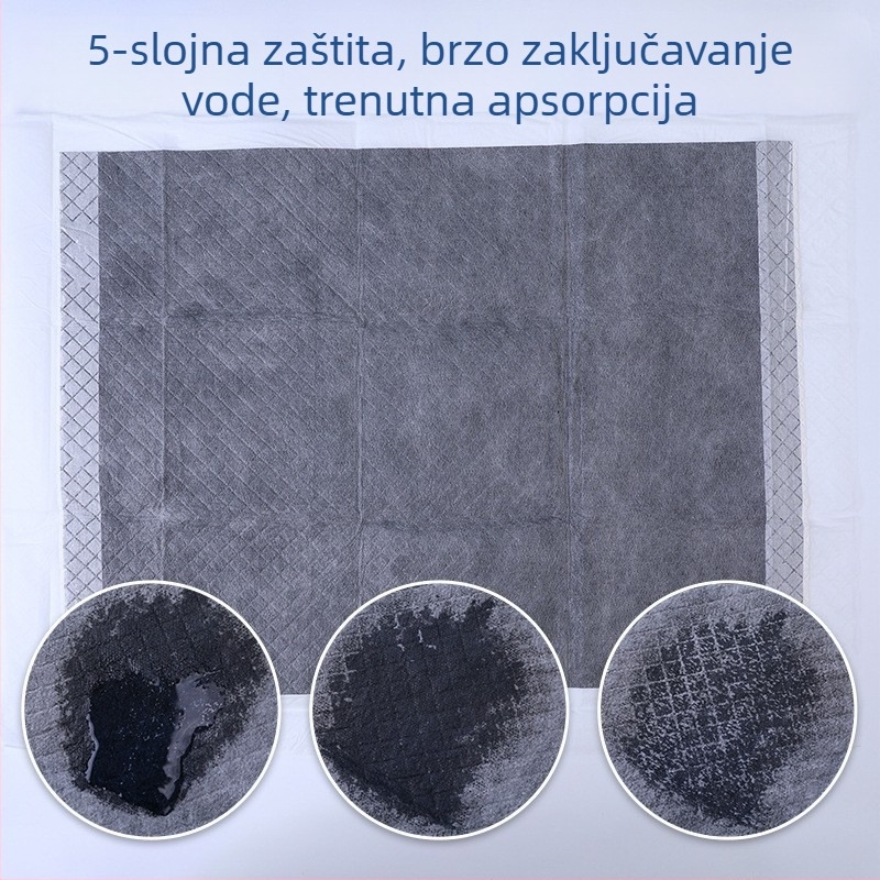 Podloga za urin za kućne ljubimce s bambusovim ugljem, za pse, debeli upijajući jastučić
