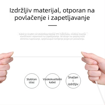 K101 in-ear žičane slušalice s 3.5 mm utorom, visokokvalitetan bas i smanjenje buke, s mikrofonom, kompatibilne s Apple i OPPO