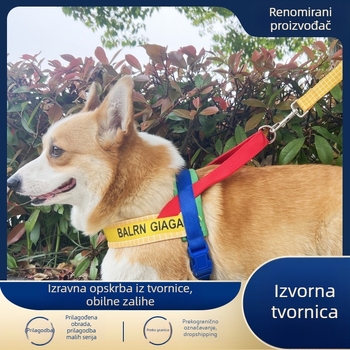 Nylon harnes i set za šetnju za male i srednje pse, Corgi i Shiba Inu