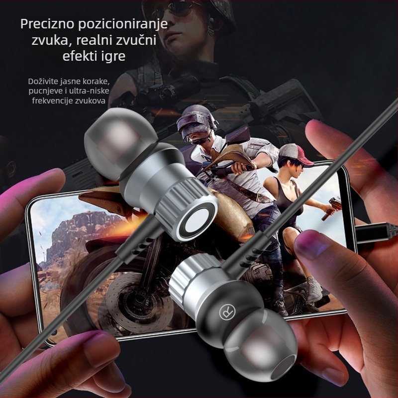 Jintainuo Metalne In-Ear slušalice G36, žične s mikrofonom, Hi-Fi zvuk bez gubitka