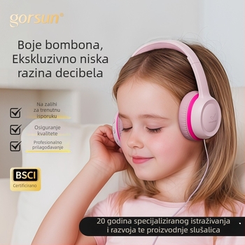 Žične dječje slušalice za igranje i učenje, crtani stil, 3,5 mm, 85 dB, kabel 1,2 m, kompatibilno s PC/Laptop
