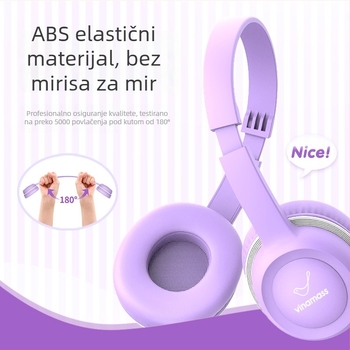 Žične dječje slušalice za igranje i učenje, crtani stil, 3,5 mm, 85 dB, kabel 1,2 m, kompatibilno s PC/Laptop