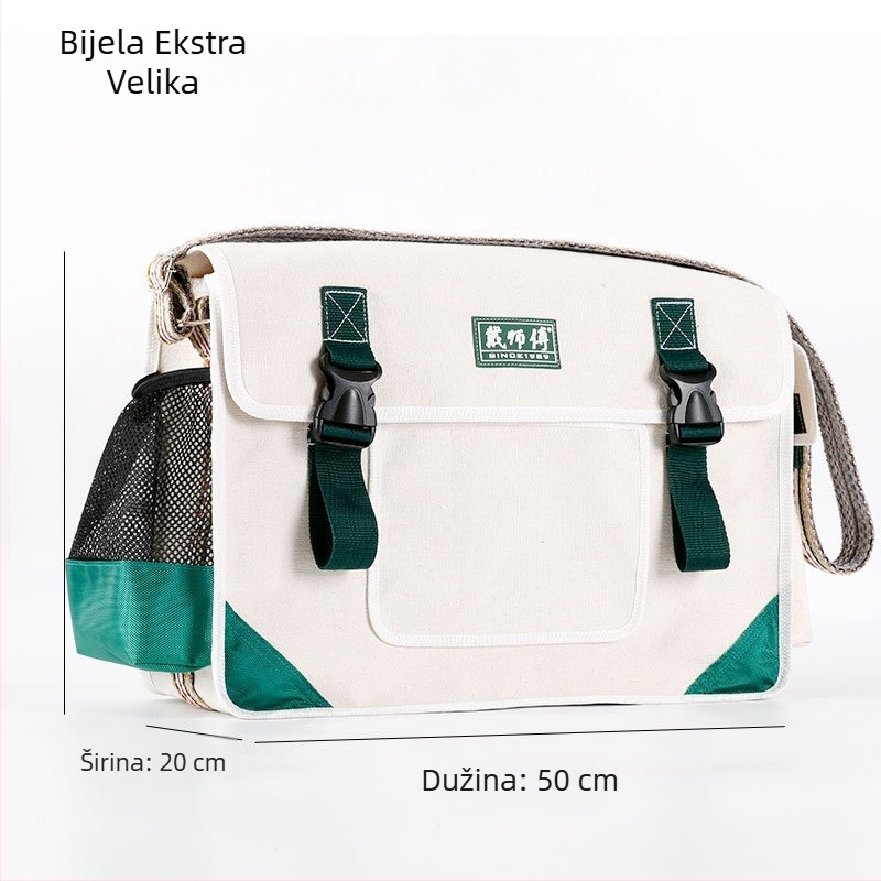 Platnena torba za električare – višefunkcionalna torba za alate za održavanje i montažu, otporna na habanje, čvrsta konstrukcija, nošenje preko ramena (crossbody)