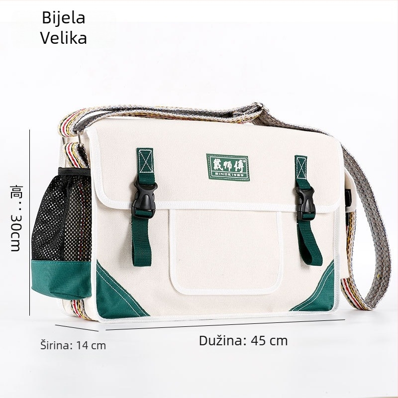 Platnena torba za električare – višefunkcionalna torba za alate za održavanje i montažu, otporna na habanje, čvrsta konstrukcija, nošenje preko ramena (crossbody)