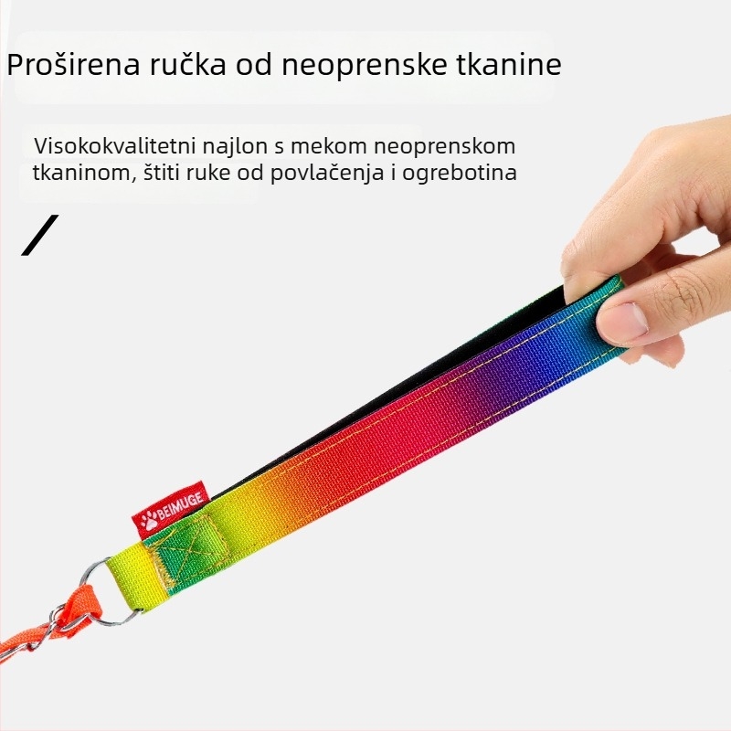 Duhoviti povodac za pse s mekanom ručkom, otporan na ugrize, za šetnju na otvorenom