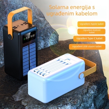 Prijenosna solarna banka za kampiranje, brzo punjenje, prilagodljiva, PD3.0, 22.5W, 10000mAh