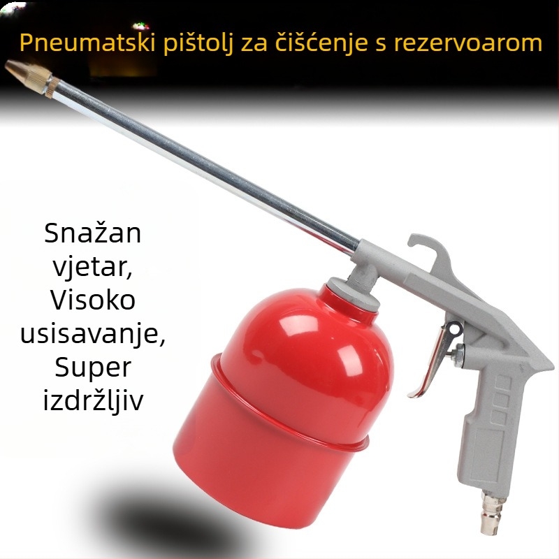 Pistolj za čišćenje automotornog motora i uljnih kanala, dvostruke namjene – čišćenje vodom i plinom, čišćenje klima uređaja, puhanje prašine i pneumatsko prskanje