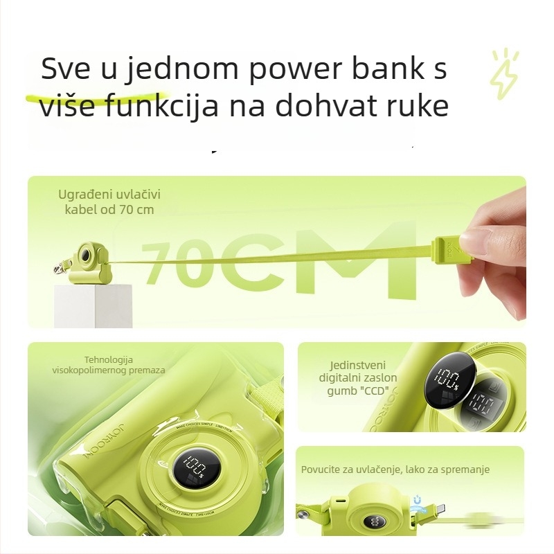 Joyroom/Jialitang power banka 5000mAh, 22.5W PD3.0, kompaktnog dizajna, s kukom za vješanje, 3C certifikat, pogodno za putovanja avionom