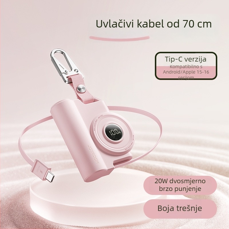 Joyroom/Jialitang power banka 5000mAh, 22.5W PD3.0, kompaktnog dizajna, s kukom za vješanje, 3C certifikat, pogodno za putovanja avionom