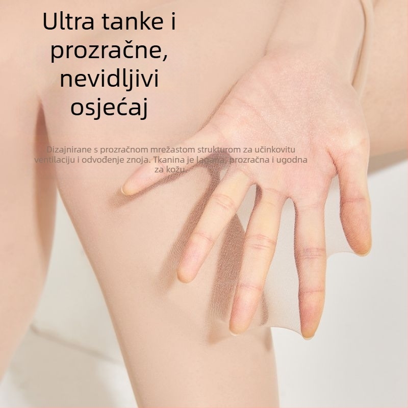 LaueVnsa112 Prozirne čarape s mogućnošću rezanja gdje god želite, tanke, nevidljive, prirodni oblik za vitke noge