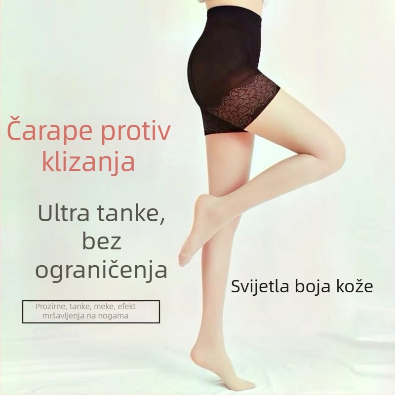 LaueVnsa112 Prozirne čarape s mogućnošću rezanja gdje god želite, tanke, nevidljive, prirodni oblik za vitke noge