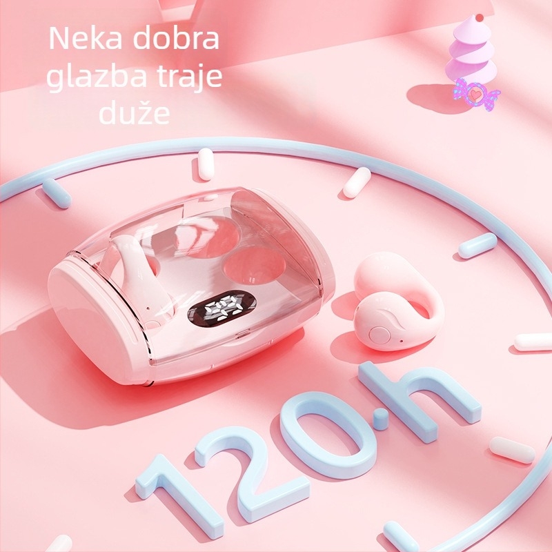 Nove Bluetooth TWS bežične slušalice s klipsom za uho, kutija za punjenje, digitalni prikaz, sportski dizajn, prijenos zvuka kroz zrak