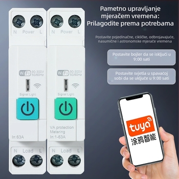 Zigbee pametni prekidač kruga s Wi‑Fi prekidačem, daljinskim upravljanjem i vremenskim praćenjem potrošnje energije