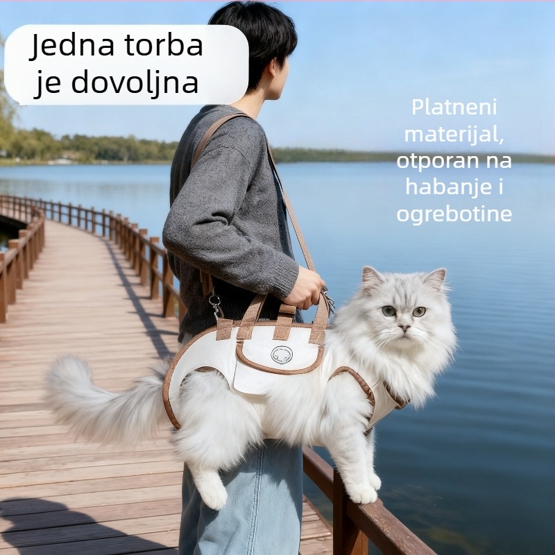Torba za kućne ljubimce za mačke i pse malih i srednjih veličina, prijenosna platnena nosiljka, višenamjenska torba