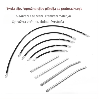 Pneumatski pribor za mazivo, ručna mlaznica s oštrim vrhom, ravna mlaznica, mlaznica za mazivo, mlaznica za injekciju ulja, željezna cijev, tvrda cijev