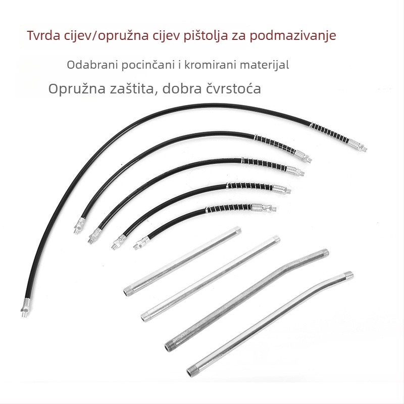 Pneumatski pribor za mazivo, ručna mlaznica s oštrim vrhom, ravna mlaznica, mlaznica za mazivo, mlaznica za injekciju ulja, željezna cijev, tvrda cijev