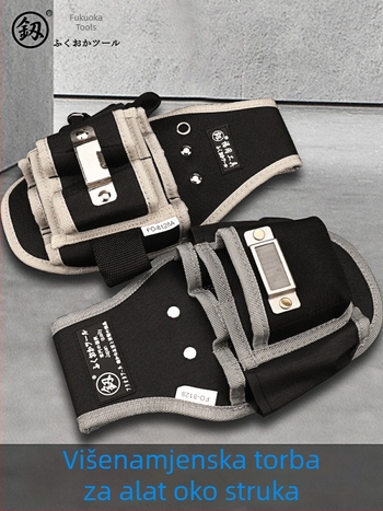 Prijenosna pojasna torba za električare, s pretincem za kliješte, čvrsta i otporna, ojačana konstrukcija, višenamjenska torba za alate