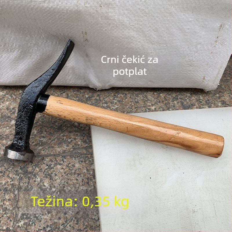 Nehrđajući čelični čekić za kožarsku obradu s drvenom drškom, za obradu rubova i izradu cipela