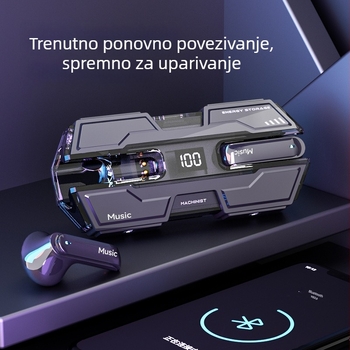 G20 bežične gaming slušalice s niskom latencijom, duga baterija, mehanički dizajn, za PUBG