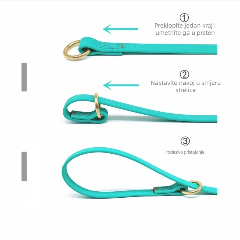 PVC ogrlica za trening kućnih ljubimaca s P-Chain, otporna na ugrize i eksploziju, OEM logotip po želji, za psa