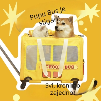 Torba za kućne ljubimce za putovanje s kotačićima, platna, uzorak životinja, velika zapremina, više opcija nošenja (ruka, preko ramena, crossbody)