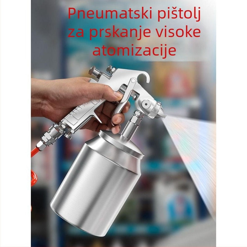 Pneumatski sprej pištolj s posudom za raspršivanje – kućni alat, mala latex boja za zidove i modele automobila, automatsko raspršivanje
