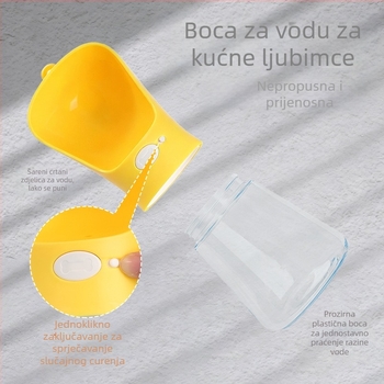 Prijenosna boca za vodu za pse, putna šalice za kućne ljubimce, vanjski dozator vode