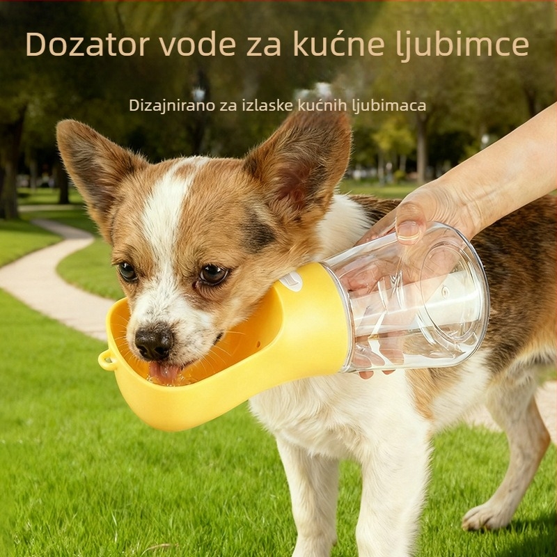 Prijenosna boca za vodu za pse, putna šalice za kućne ljubimce, vanjski dozator vode