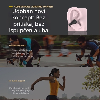 JX80 bežične slušalice s kostnom kondukcijom, bilateralni stereo, udobno nošenje bez boli, visokokvalitetan zvuk, privatni model