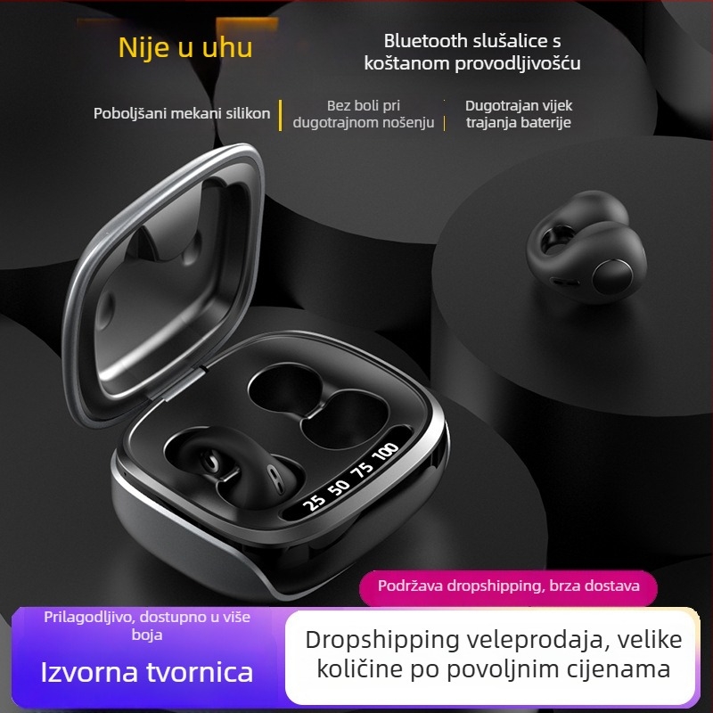 JX80 bežične slušalice s kostnom kondukcijom, bilateralni stereo, udobno nošenje bez boli, visokokvalitetan zvuk, privatni model