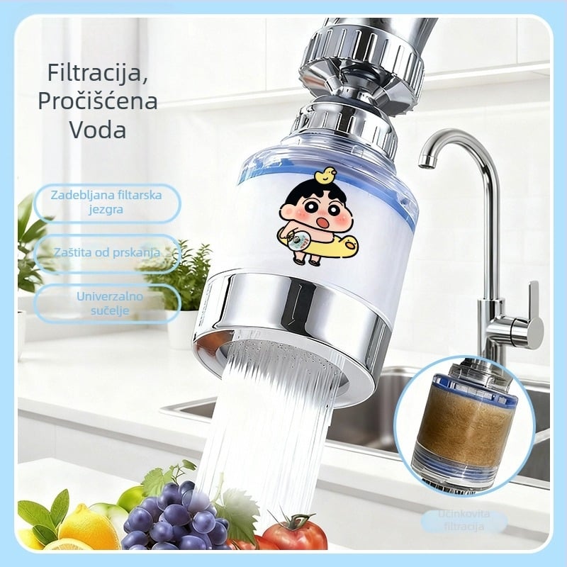 Filter za kuhinjsku slavinu s produženom glavom, pročišćivač vode protiv prskanja