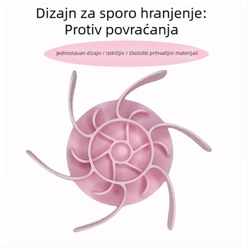 Silikonska posuda za pse za polagano hranjenje s dizajnom lišća javora