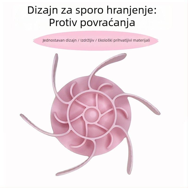 Silikonska posuda za pse za polagano hranjenje s dizajnom lišća javora