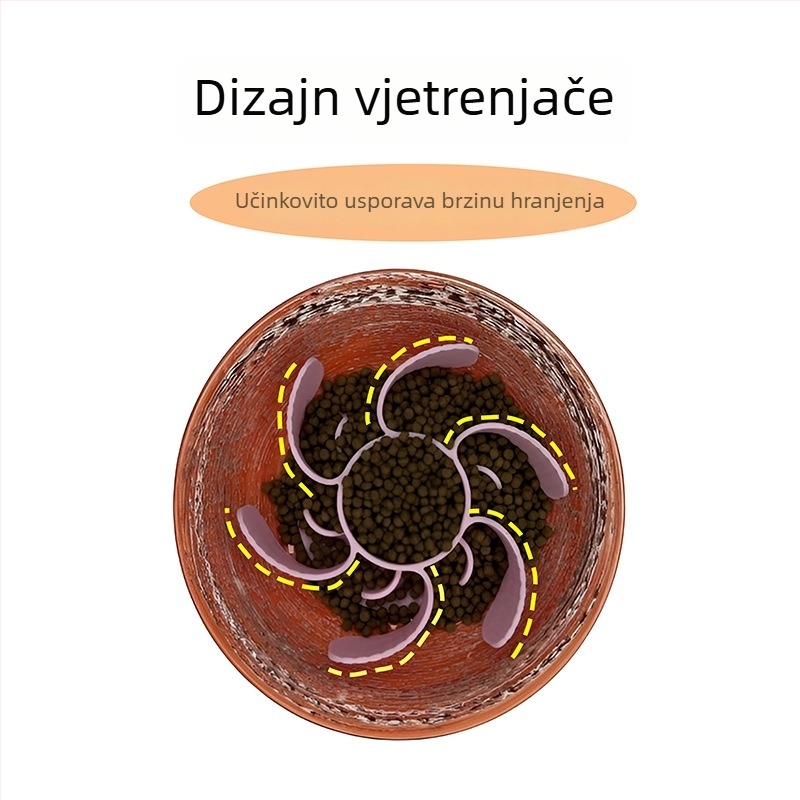 Silikonska posuda za pse za polagano hranjenje s dizajnom lišća javora
