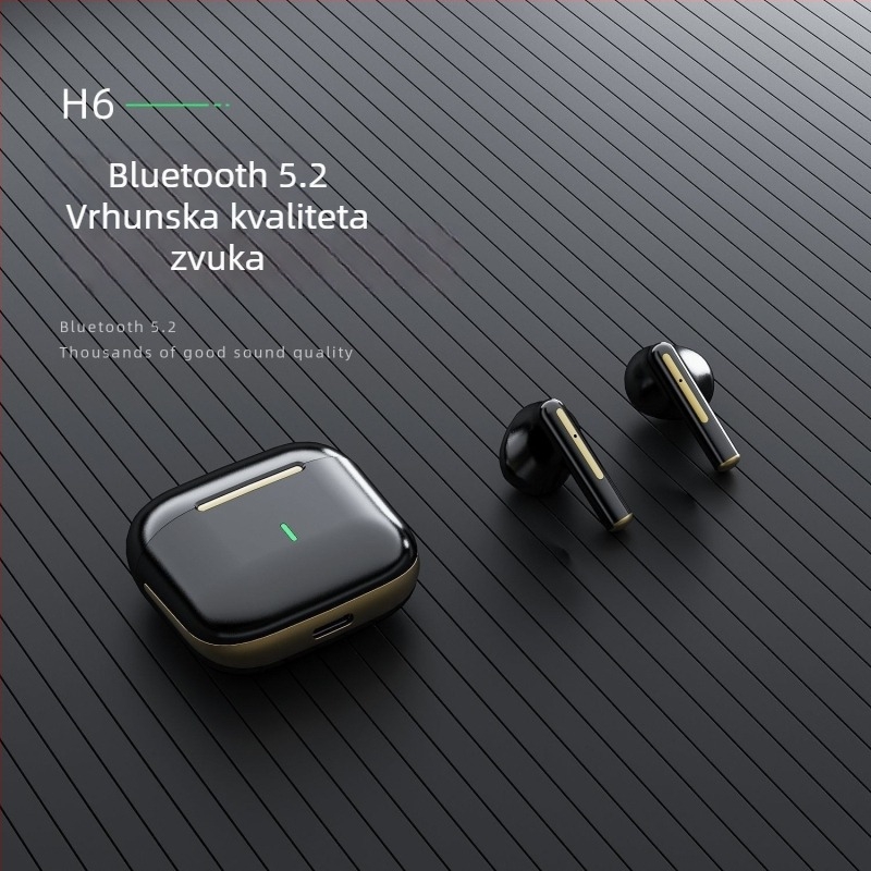 H6 privatne bežične Bluetooth slušalice, Bluetooth 5.4, in-ear, TWS, AI prijevod