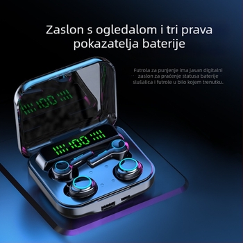 M21 Bluetooth slušalice – verzija za parove, s dodirnim zaslonom, bežične za sport, TWS 5.2