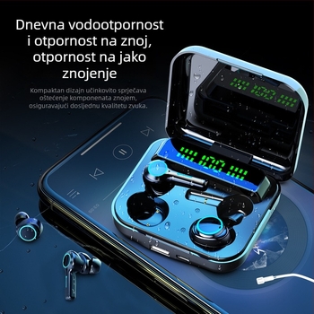 M21 Bluetooth slušalice – verzija za parove, s dodirnim zaslonom, bežične za sport, TWS 5.2