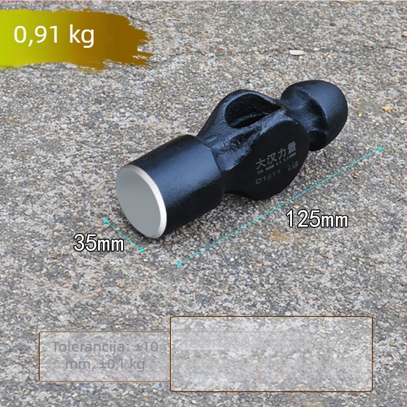 Set glava čekića: gruba okrugla glava, glava s bradavicom, 1,5 lb željezna glava čekića, 2 lb glava čekića bez drške