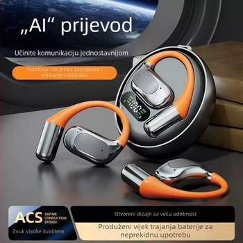 M113 Bluetooth slušalice s AI prijevodom, na uho, IPX4 vodootporne, dugotrajan život baterije, rotirajući pretinac
