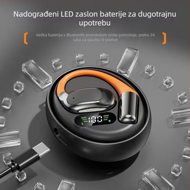 M113 Bluetooth slušalice s AI prijevodom, na uho, IPX4 vodootporne, dugotrajan život baterije, rotirajući pretinac
