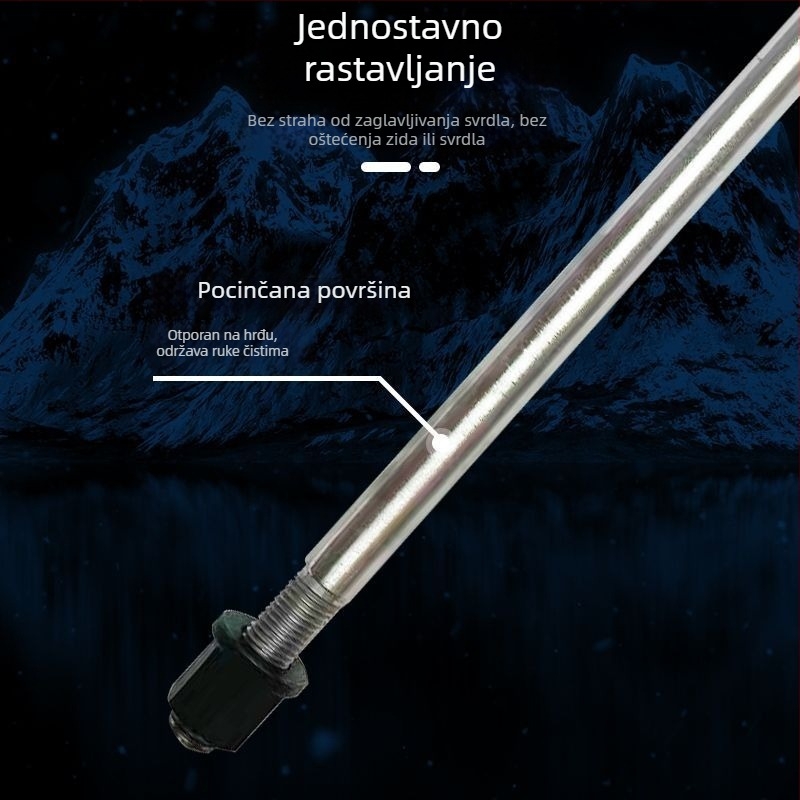 Alat za vađenje zaglavljenog svrdla s električnim udarnim sustavom, anti-udarni dizajn, galvanizirano čekić