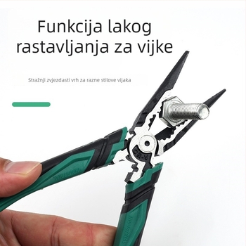6-inčne klešta s igličastim vrhom i kliješta za zaključavanje, višenamjenski set za električare, industrijske kvalitete, 8-inčne klešta za žicu s oštrim vrhom
