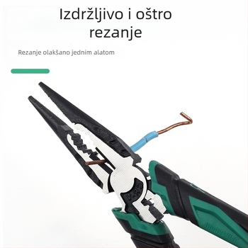 6-inčne klešta s igličastim vrhom i kliješta za zaključavanje, višenamjenski set za električare, industrijske kvalitete, 8-inčne klešta za žicu s oštrim vrhom