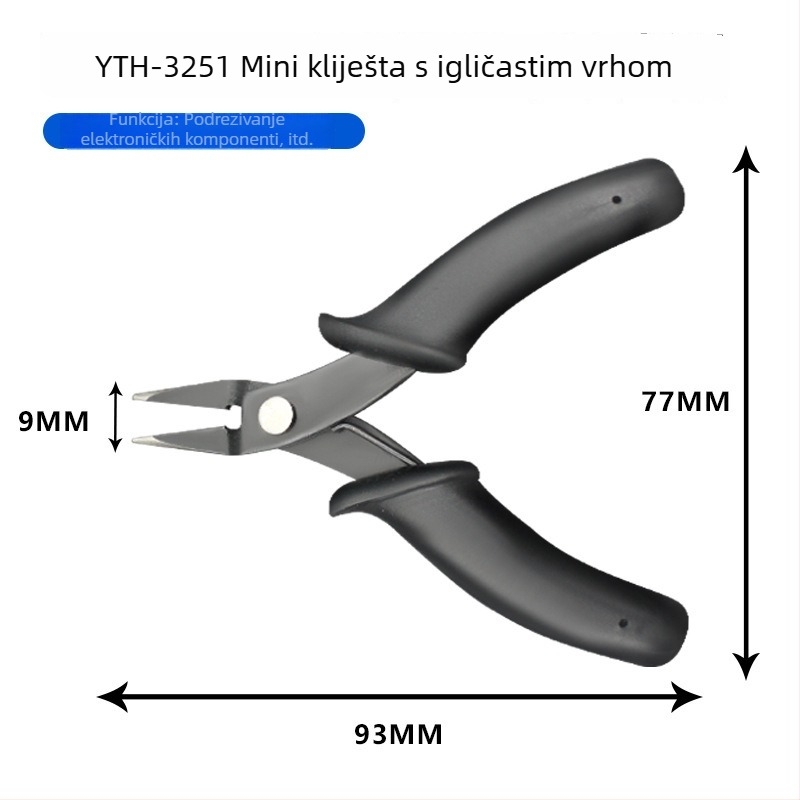 Mini kliješta za rezanje s igličastim vrhom za početnu montažu modela, dijagonalne kliješta, alat 3,5 inča